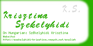 krisztina szekelyhidi business card
